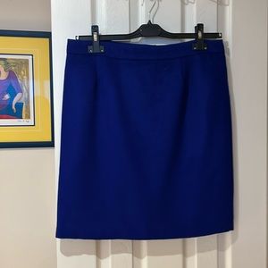 Royal Blue cashmere lined pencil skirt